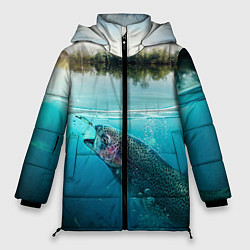 Куртка зимняя женская Рыбалка на спиннинг, цвет: 3D-черный