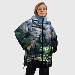 Куртка зимняя женская За родину, цвет: 3D-черный — фото 2