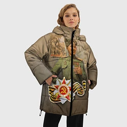 Куртка зимняя женская Дойдем до Берлина!, цвет: 3D-черный — фото 2