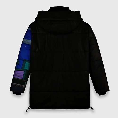 Женская зимняя куртка Футурама пати / 3D-Черный – фото 2