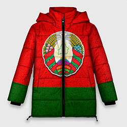 Куртка зимняя женская Герб Беларуси, цвет: 3D-черный
