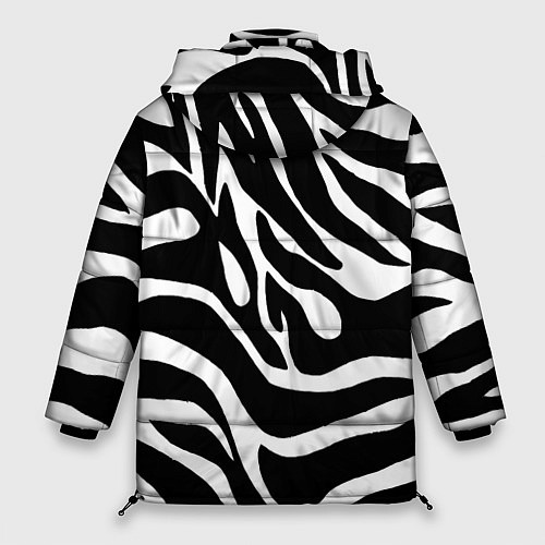 Женская зимняя куртка Зебра / 3D-Черный – фото 2