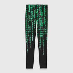 Леггинсы женские Цифровой поток из матрицы, цвет: 3D-принт