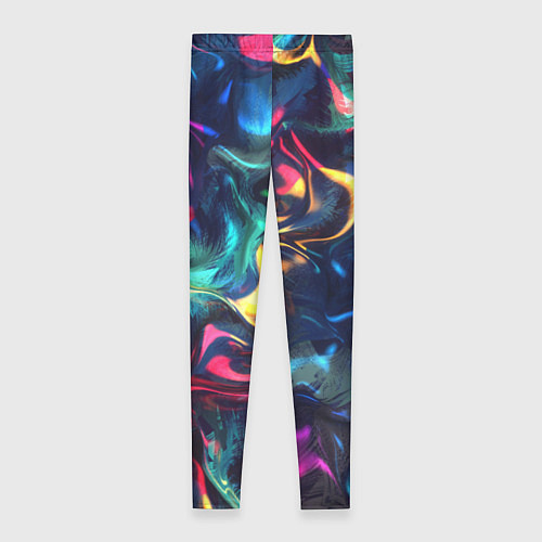 Женские легинсы Неоновая вода / 3D-принт – фото 2