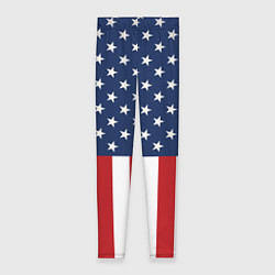 Леггинсы женские Флаг США, цвет: 3D-принт