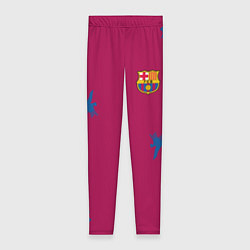 Леггинсы женские FC Barcelona: Purple Original, цвет: 3D-принт