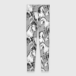 Женские легинсы Белые лошади - паттерн