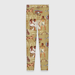 Леггинсы женские Египетские фрески, цвет: 3D-принт