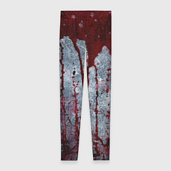 Женские легинсы Кровь на металле текстура