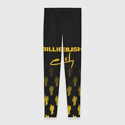 Женские легинсы Billie Eilish: Yellow & Black Autograph