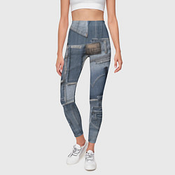 Леггинсы женские Jeans life, цвет: 3D-принт — фото 2
