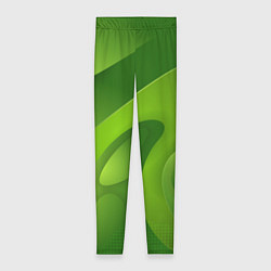 Леггинсы женские 3d Green abstract, цвет: 3D-принт
