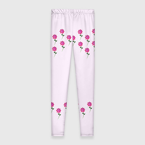 Женские легинсы Розовые цветы pink flowers / 3D-принт – фото 2