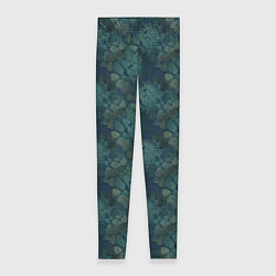 Леггинсы женские Синий абстрактный узор, цвет: 3D-принт