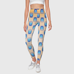 Леггинсы женские Сгущенка паттерн, цвет: 3D-принт — фото 2