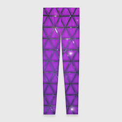 Леггинсы женские Фиолетовые треугольники, цвет: 3D-принт