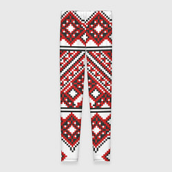 Леггинсы женские Русский узор, геометрическая вышивка, цвет: 3D-принт