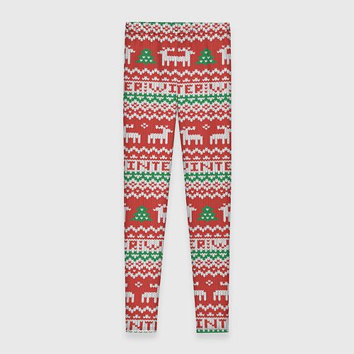 Женские легинсы Deer Christmas Pattern / 3D-принт – фото 2