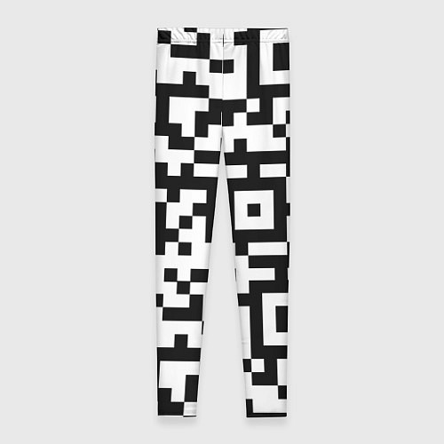 Женские легинсы Qr codeкуаркод / 3D-принт – фото 2