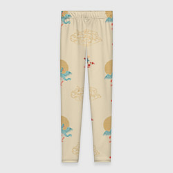 Женские легинсы Китайский орнамент Феникс