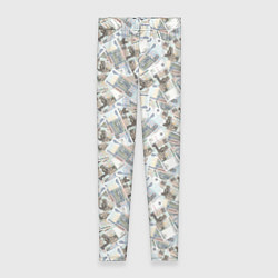 Леггинсы женские Банкноты 50 рублей, цвет: 3D-принт