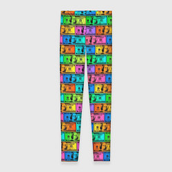Леггинсы женские Разноцветные Доллары, цвет: 3D-принт