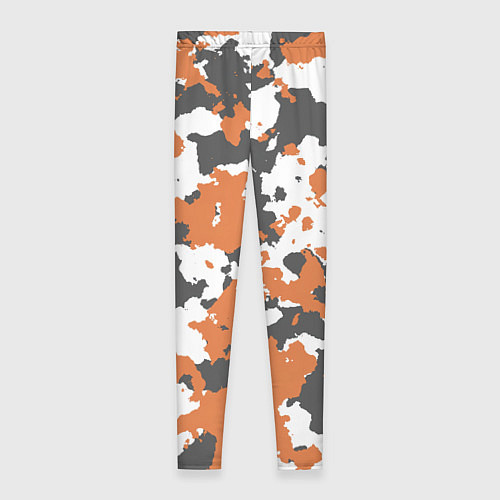 Женские легинсы Orange Camo / 3D-принт – фото 2