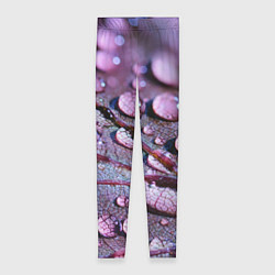 Леггинсы женские Капели на листочке, цвет: 3D-принт