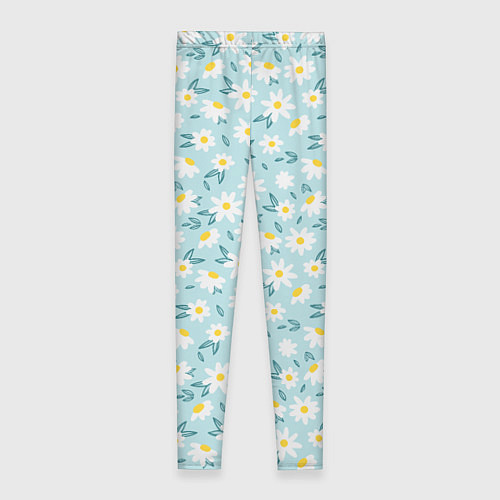 Женские легинсы Весенние ромашки / 3D-принт – фото 2