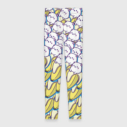 Леггинсы женские Котики и бананы Паттерн Лето, цвет: 3D-принт