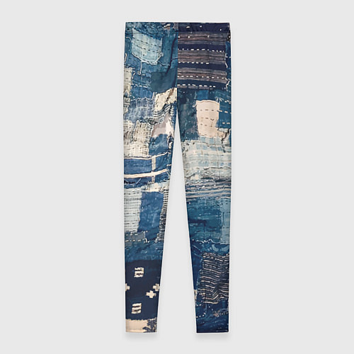 Женские легинсы Patchwork Jeans Осень Зима 2023 / 3D-принт – фото 2