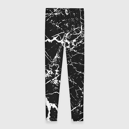 Женские легинсы Текстура чёрного мрамора Texture of black marble / 3D-принт – фото 2