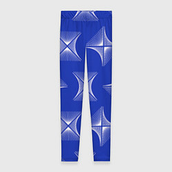 Женские легинсы ABSTRACT PATTERN ON A BLUE BACKGROUND