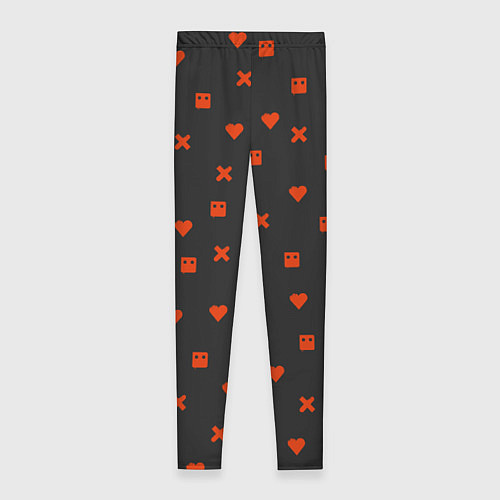 Женские легинсы Love Death and Robots red pattern / 3D-принт – фото 2