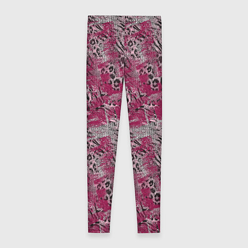 Женские легинсы Тигровый-леопардовый гранж / 3D-принт – фото 2