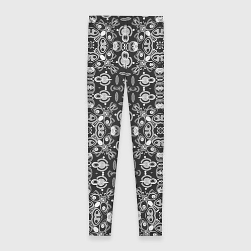 Женские легинсы Black and white ethnic oriental ornament / 3D-принт – фото 2