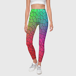 Леггинсы женские Разноцветное витражное стекло, цвет: 3D-принт — фото 2