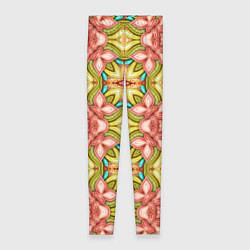 Леггинсы женские Калейдоскоп из цветов, цвет: 3D-принт