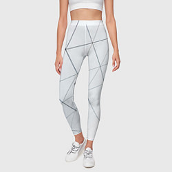 Леггинсы женские Геометрические сеточные линии, цвет: 3D-принт — фото 2