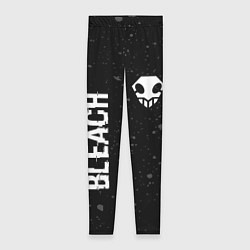 Леггинсы женские Bleach glitch на темном фоне: надпись, символ, цвет: 3D-принт