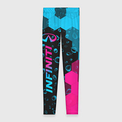 Леггинсы женские Infiniti - neon gradient: по-вертикали, цвет: 3D-принт