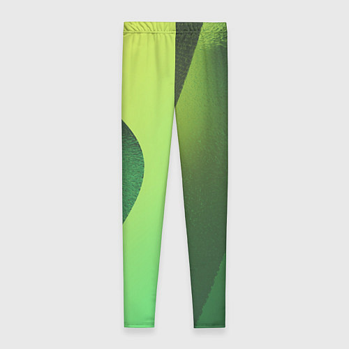Женские легинсы Зелёные абстрактные волны / 3D-принт – фото 2