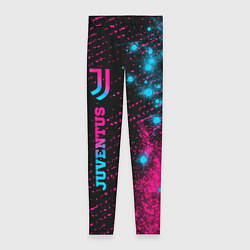 Леггинсы женские Juventus - neon gradient: по-вертикали, цвет: 3D-принт