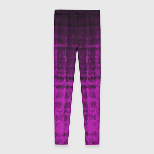 Женские легинсы Абстрактный мозаичный черно - пурпурный узор / 3D-принт – фото 2