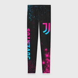 Женские легинсы Juventus - neon gradient: надпись, символ
