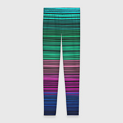 Леггинсы женские Разноцветные неоновые шелковые нити, цвет: 3D-принт