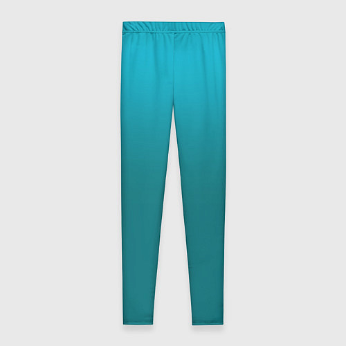 Женские легинсы Градиент бирюзовый / 3D-принт – фото 2
