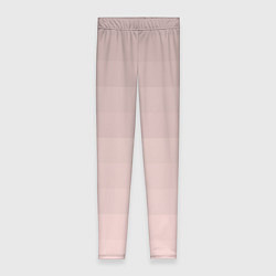 Леггинсы женские Монохромный полосатый розовато-бежевый, цвет: 3D-принт