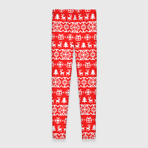 Женские легинсы New Years winter pattern / 3D-принт – фото 2