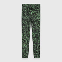 Леггинсы женские Черный и зеленый камуфляжный, цвет: 3D-принт